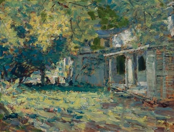 Porch Under The Trees Oil Painting by Wilder M. Darling