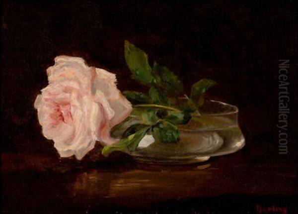 Still Life With Roses Oil Painting by Wilder M. Darling