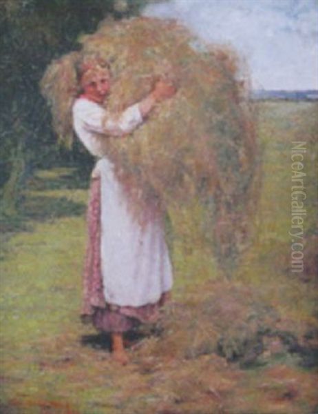 The Haymaker Oil Painting by Wilder M. Darling