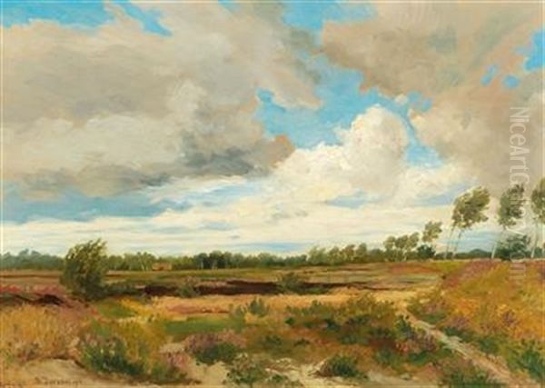 Moorland Oil Painting by Hugo Darnaut