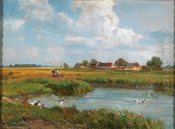 A Summer Day Oil Painting by Hugo Darnaut