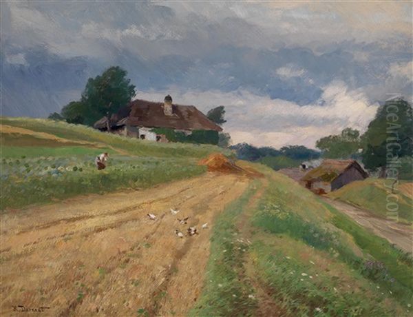 Heranziehendes Gewitter Oil Painting by Hugo Darnaut