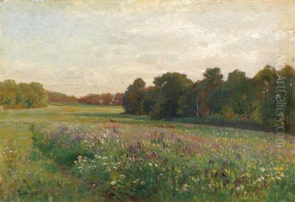 Blumenwiese Oil Painting by Hugo Darnaut