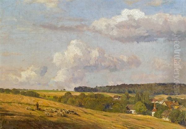 Sommerlandschaft Bei Plankenberg Oil Painting by Hugo Darnaut