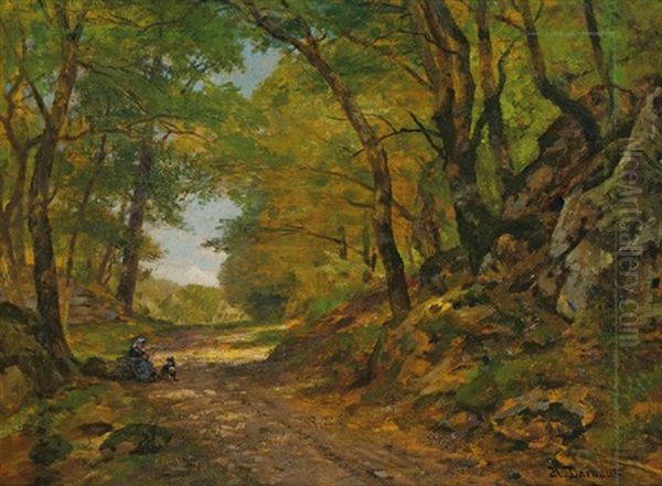 Waldweg Oil Painting by Hugo Darnaut