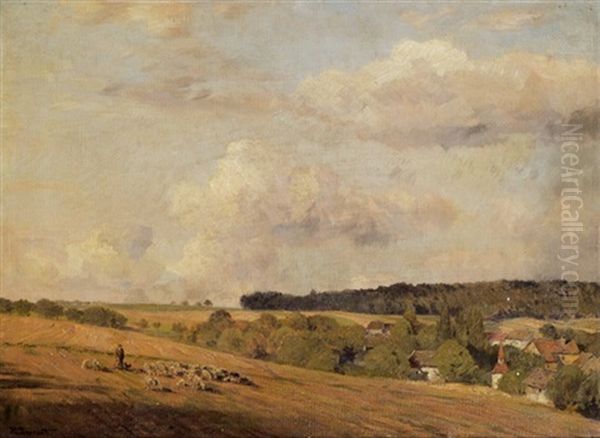 Niederosterreichische Landschaft Oil Painting by Hugo Darnaut