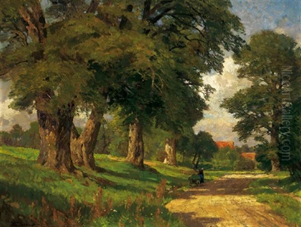 Alte Linden Oil Painting by Hugo Darnaut