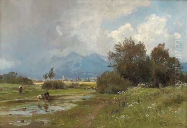 Parthie Aus Poprad Oil Painting by Hugo Darnaut