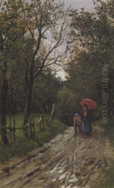 Waldspaziergang Oil Painting by Hugo Darnaut