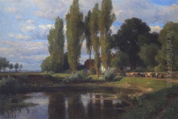 Motiv Bei Plankenburg Oil Painting by Hugo Darnaut