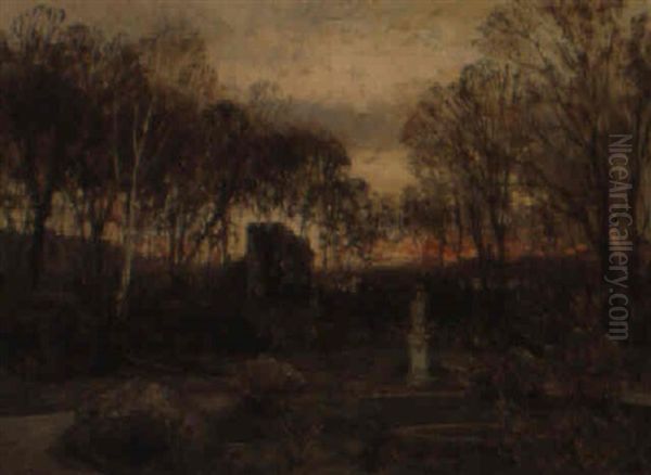 Sonnenaufgang Im Park Oil Painting by Hugo Darnaut