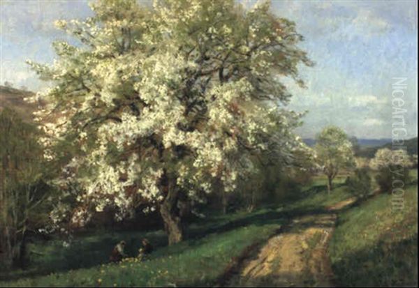 Obstblute Bei Plankenberg Oil Painting by Hugo Darnaut