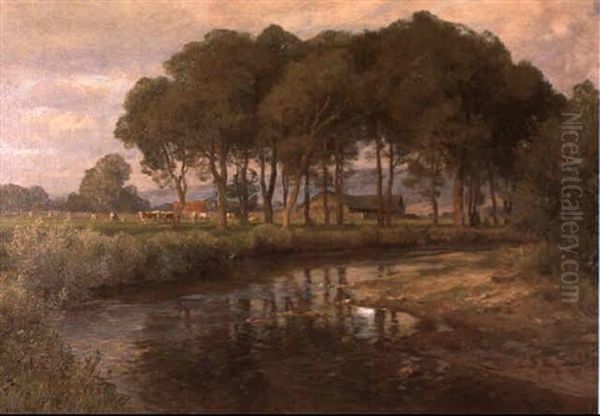 Idylle Am Fluss Oil Painting by Hugo Darnaut