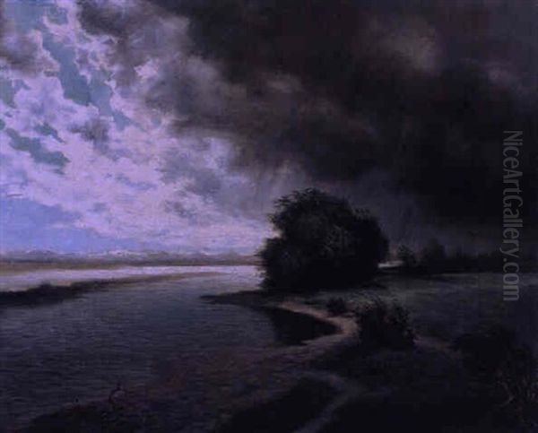 Aufziehendes Gewitter Oil Painting by Hugo Darnaut