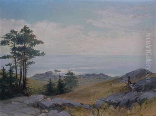 Norton's Ledge, Monhegan Island, Maine Oil Painting by Howard H. Darnell