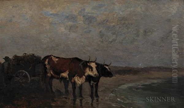 The Oxen Cart Oil Painting by Ann Sophia Towne Darrah