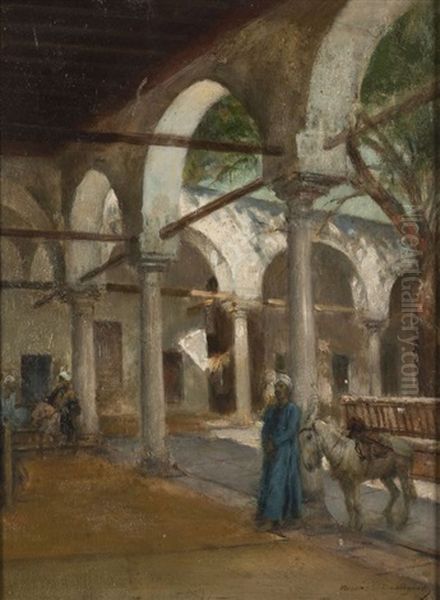 Cour Animee En Orient Oil Painting by Maxime Dastugue