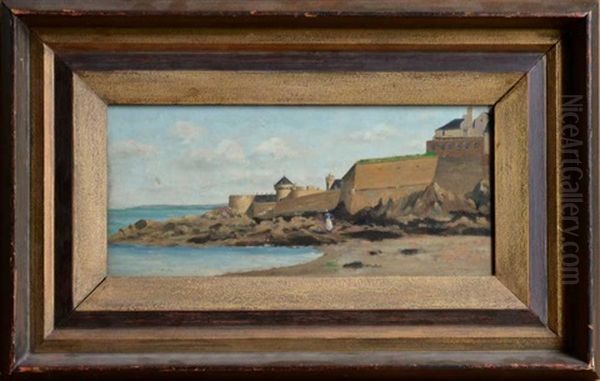 View Of Saint Malo Oil Painting by Charles Francois Daubigny