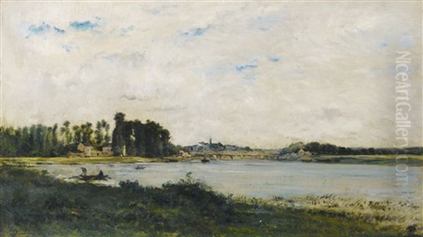 Conflans Oil Painting by Charles Francois Daubigny