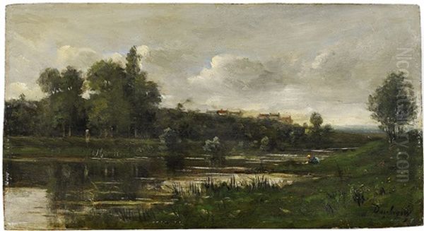 Landscape By The River by Charles Francois Daubigny