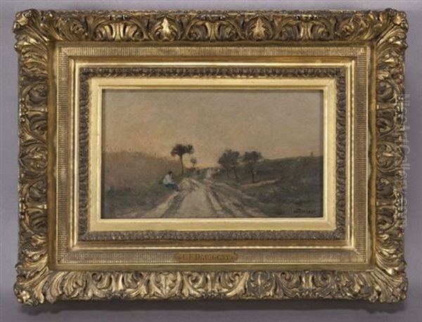 Untitled (landscape) Oil Painting by Charles Francois Daubigny