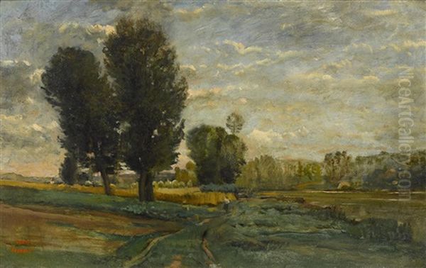 Auvers, Le Plumets Oil Painting by Charles Francois Daubigny