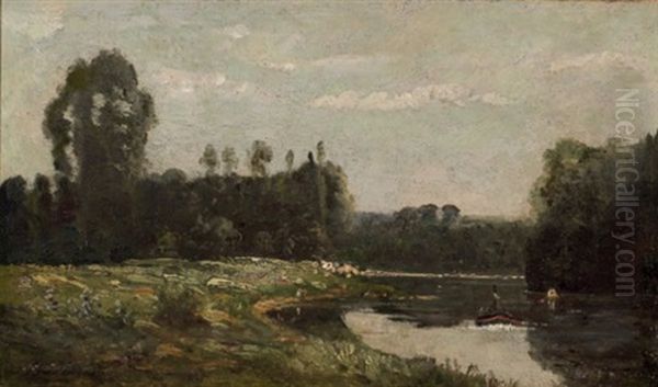 Paisaje Oil Painting by Charles Francois Daubigny