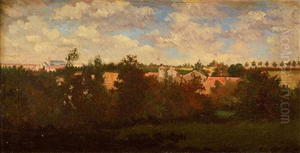 Ferme Dans La Campagne Oil Painting by Charles Francois Daubigny