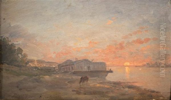 Argenteuil Oil Painting by Charles Francois Daubigny