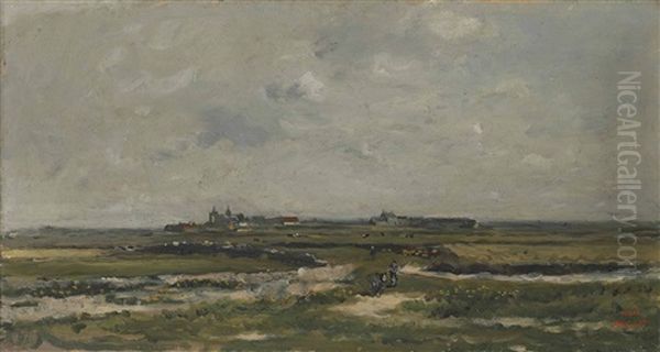 Kerity, La Plaine Oil Painting by Charles Francois Daubigny