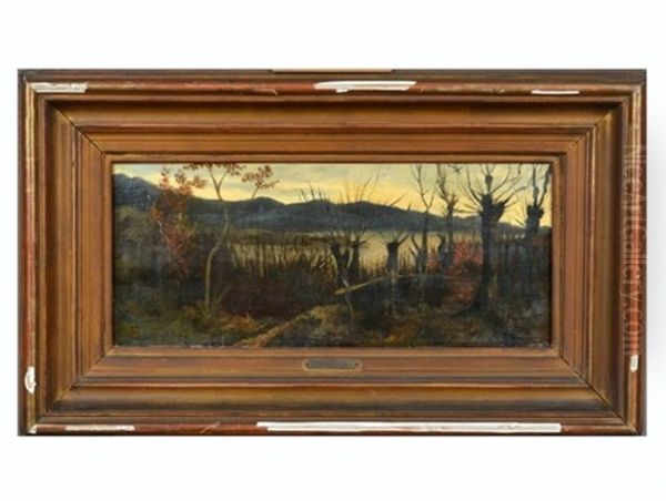 Untitled, Forrest Landscape Oil Painting by Charles Francois Daubigny