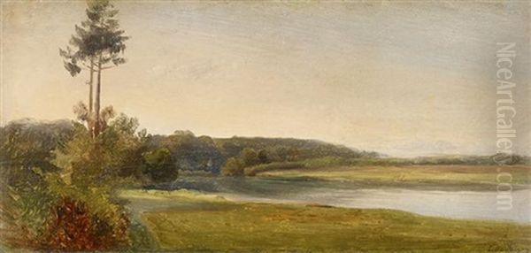 Paysage Oil Painting by Charles Francois Daubigny