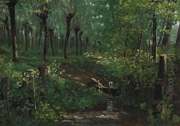 Waldesdickicht Oil Painting by Charles Francois Daubigny