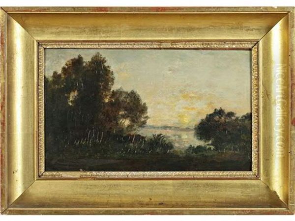 Paysage Au Soleil Levant Oil Painting by Charles Francois Daubigny