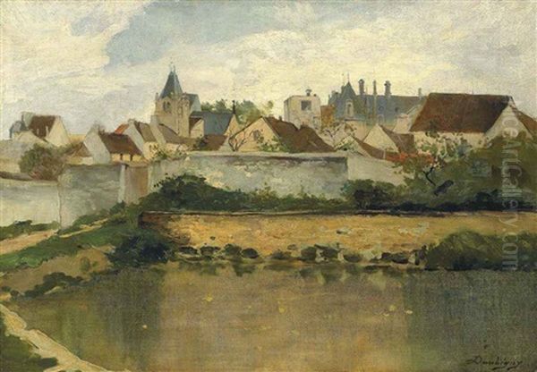 Le Village, Auvers-sur-oise Oil Painting by Charles Francois Daubigny