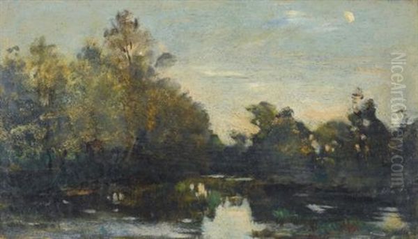 Bords De Riviere, Pres De Corbigny Oil Painting by Charles Francois Daubigny