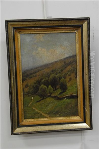 A Path On A Hillside Oil Painting by Charles Francois Daubigny