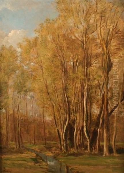 Ruisseau A Valmondois Oil Painting by Charles Francois Daubigny