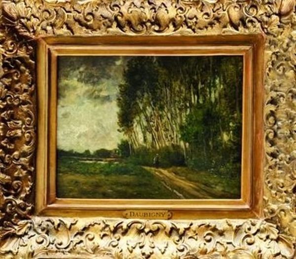 Lisiere De Foret Oil Painting by Charles Francois Daubigny