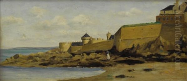 View Of St. Malo Oil Painting by Charles Francois Daubigny