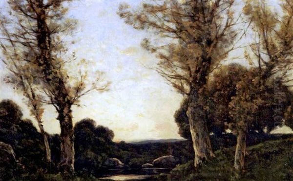 Barbizon Landscape Oil Painting by Charles Francois Daubigny