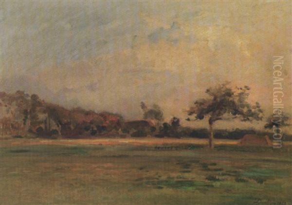 Le Plateau De Valmondois Oil Painting by Charles Francois Daubigny