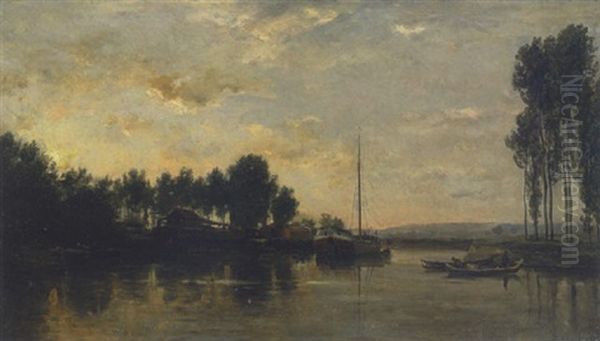 Flusslandschaft by Charles Francois Daubigny