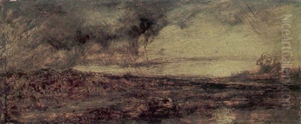 Clair De Lune Oil Painting by Charles Francois Daubigny