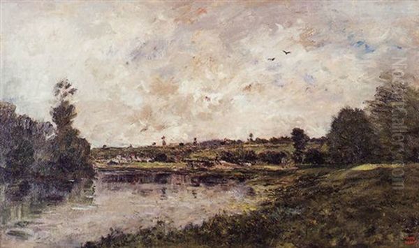 Bord De L'oise Oil Painting by Charles Francois Daubigny