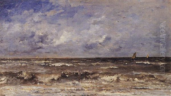 Seascape Oil Painting by Charles Francois Daubigny