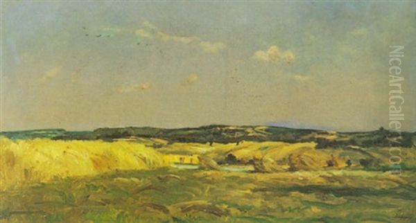 Die Heuernte Oil Painting by Charles Francois Daubigny