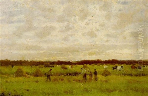 La Moison A Auvers Sur Oise Oil Painting by Charles Francois Daubigny