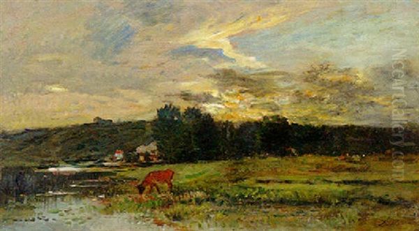 Paysage Oil Painting by Charles Francois Daubigny