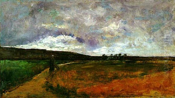 Chemin A Auvers Oil Painting by Charles Francois Daubigny